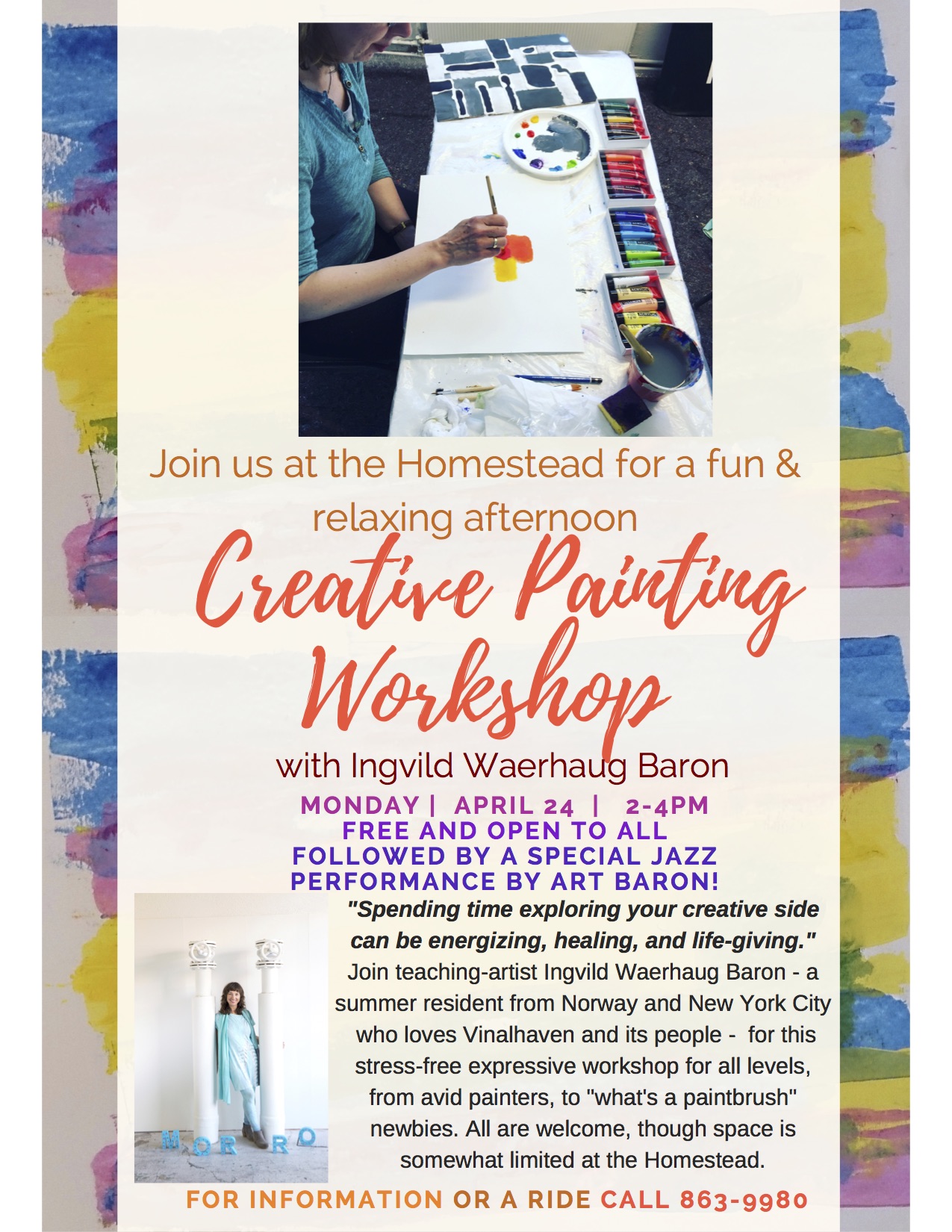 FREE Creative Painting Workshop & Jazz Performance!